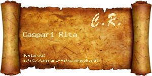 Caspari Rita névjegykártya